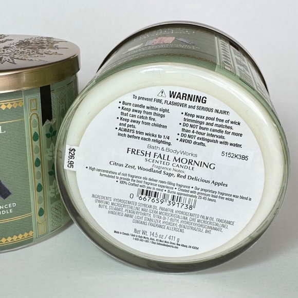 FRESH FALL MORNING 3 Wick Candle - Picture 3 of 5